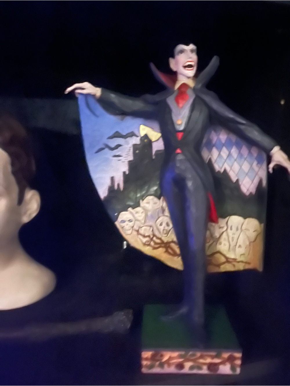 Jim shore Hand-Painted Vampire Figurine Wall Art - Black and Blue